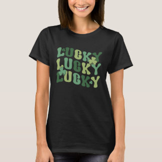 Lucky Patrick's Day Groovy Day Drink Retro Sham T-shirt