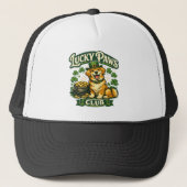 Lucky Paws Club St Patricks Day Cap Trucker Pet (Voorkant)