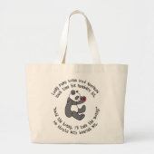 Lucky Paws Panda met Good Luck Symbol Jumbo Tas (Voorkant)