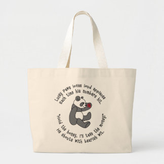 Lucky Paws Panda met Good Luck Symbol Jumbo Tas