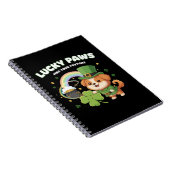 "Lucky Paws St. Patrick's Day Puppy" Notitieboek (Rechterzijde)