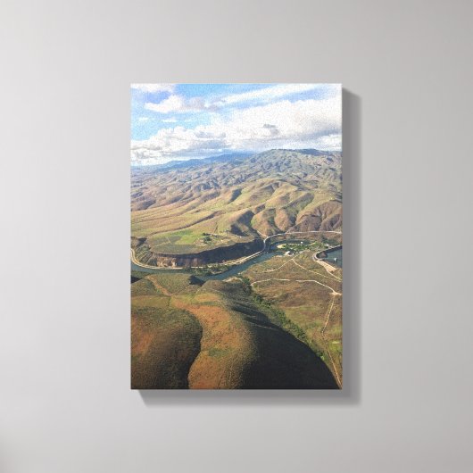 Lucky Peak Reservoir Canvas Afdruk (Voorkant)