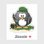 Lucky Penguin St. Patrick's Dag Sticker (Vel)