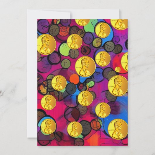 Lucky Pennies Feestdagenkaart (Voorkant)