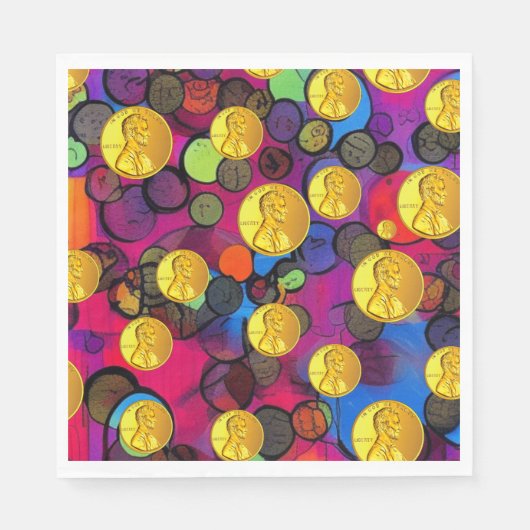 Lucky Pennies Servet (Voorkant)