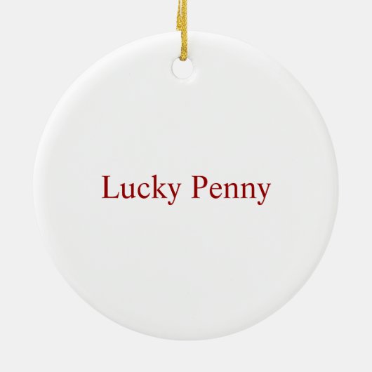 Lucky Penny Keramisch Ornament (Achterkant)