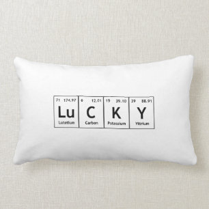 LuCKY Periodic Table Element Word Chemistry Symbol Kussen