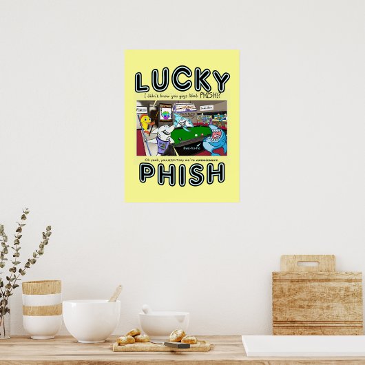 Lucky Phish - Sharks Plays Pool Poster (Keuken)