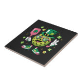 Lucky Pickleball Hoed Ierse Shamrock Tegeltje (Zijkant)