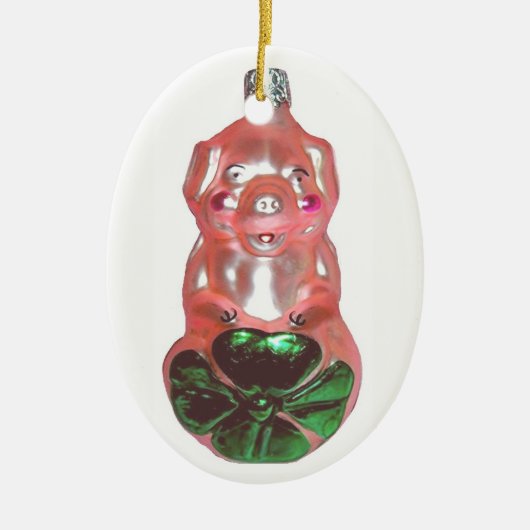Lucky Pig Keramisch Ornament (Voorkant)