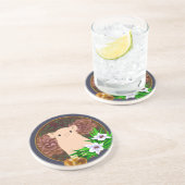 Lucky Pig Zandsteen Onderzetter (Zijkant)