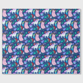 Lucky Pigs en Unicorns Cadeaupapier (Vlak)