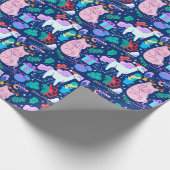 Lucky Pigs en Unicorns Cadeaupapier (Hoek)