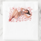 Lucky Pin Up Rechthoekige Sticker (Tas)