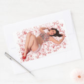 Lucky Pin Up Rechthoekige Sticker (Envelop)