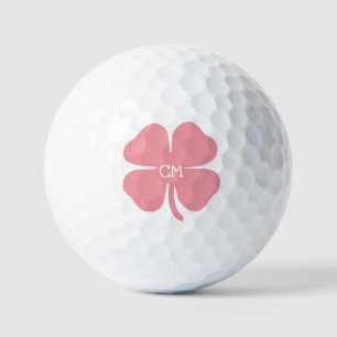 Lucky Pink Clover met Monogram Golfballen