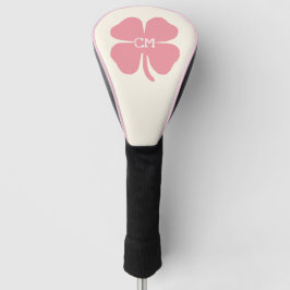 Lucky Pink Clover met Monogram Golfheadcover