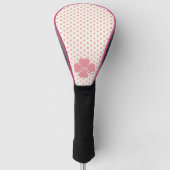 Lucky Pink Clover met Monogram Golfheadcover (Voorkant)