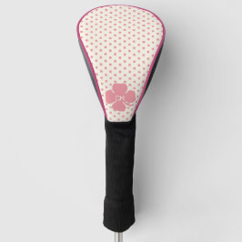 Lucky Pink Clover met Monogram Golfheadcover