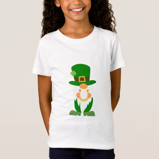 Lucky Plaid Gnome - St. Patrick's Day T-shirt (Voorkant)