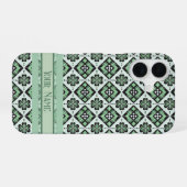 Lucky Plaid Klaver Pattern iPhone 16 Hoesje (Achterkant horizontaal)