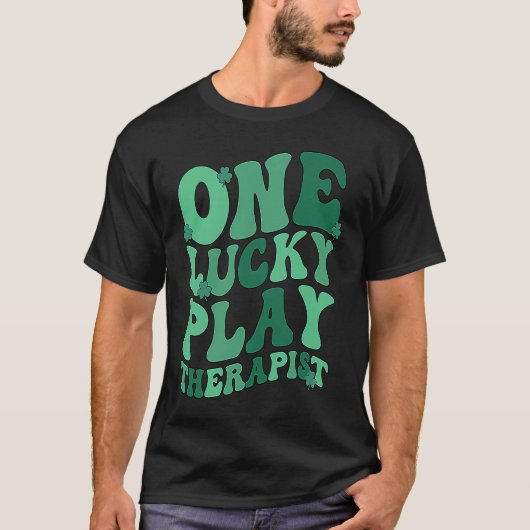 Lucky Play Therapeut St Patrick's Day Play Therapi T-shirt (Voorkant)