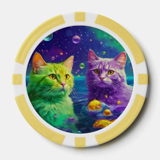 Lucky Pocker Chips voor Cat Lovers (Voorkant)