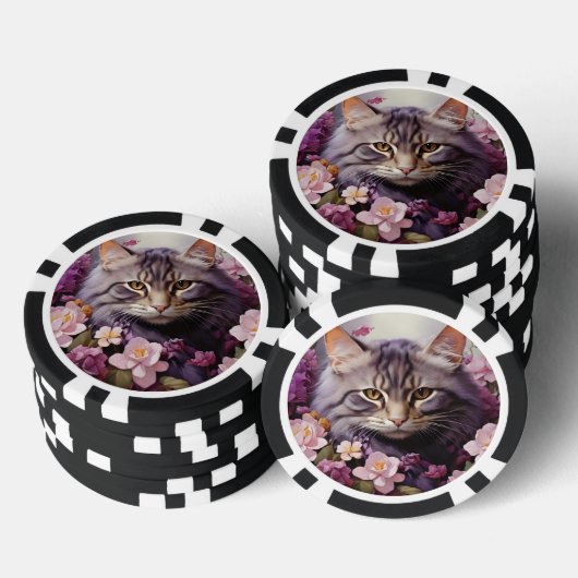 Lucky Pocker Chips voor Cat Lovers (Opstapeling)