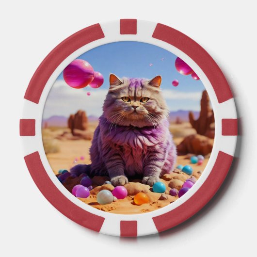 Lucky Pocker Chips voor Cat Lovers (Voorkant)