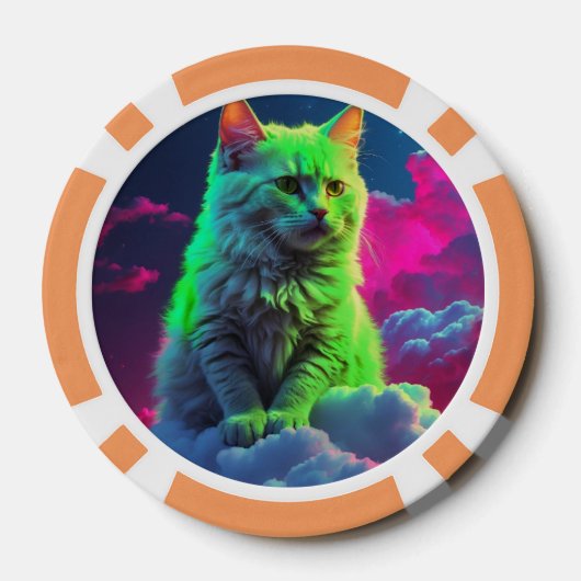Lucky Poker Chips for Cat Lovers (Achterkant)