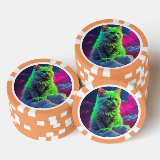 Lucky Poker Chips for Cat Lovers (Opstapeling)