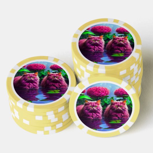 Lucky Poker Chips for Cat Lovers (Opstapeling)