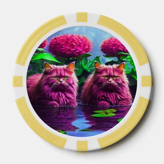Lucky Poker Chips for Cat Lovers (Voorkant)