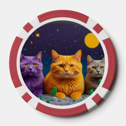 Lucky Poker Chips for Cat Lovers (Achterkant)