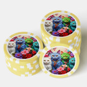 Lucky Poker Chips for Cat Lovers (Opstapeling)