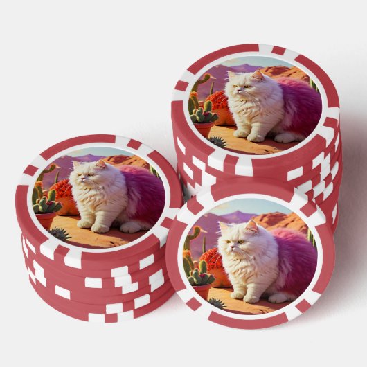 Lucky Poker Chips for Cat Lovers (Opstapeling)