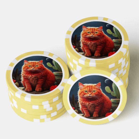 Lucky Poker Chips for Cat Lovers (Opstapeling)