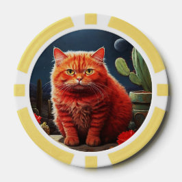 Lucky Poker Chips for Cat Lovers