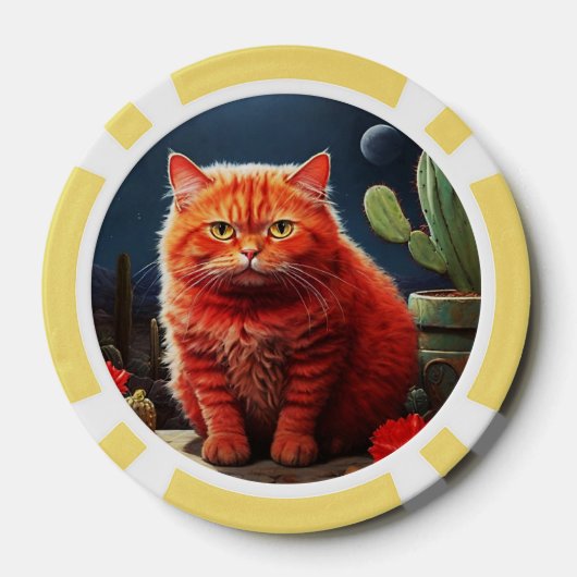 Lucky Poker Chips for Cat Lovers (Achterkant)