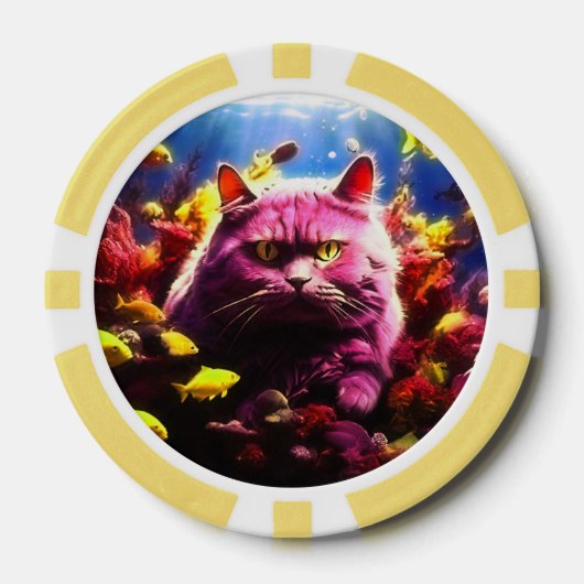 Lucky Poker Chips for Cat Lovers (Voorkant)