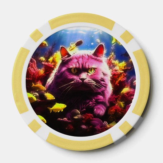 Lucky Poker Chips for Cat Lovers (Achterkant)