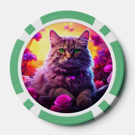 Lucky Poker Chips for Cat Lovers (Achterkant)