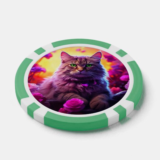 Lucky Poker Chips for Cat Lovers (Enkel)