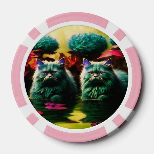 Lucky Poker Chips for Cat Lovers (Achterkant)