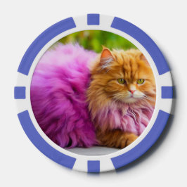 Lucky Poker Chips for Cat Lovers