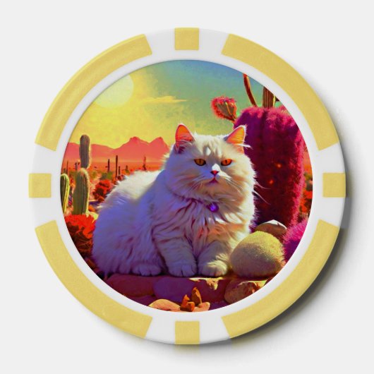Lucky Poker Chips for Cat Lovers (Voorkant)