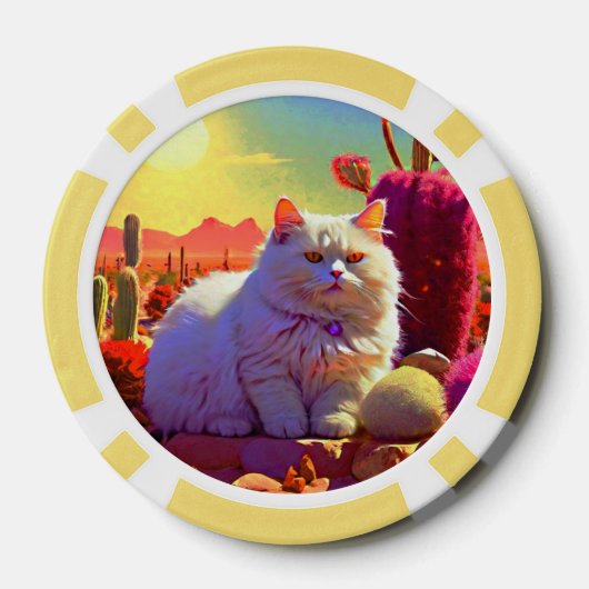 Lucky Poker Chips for Cat Lovers (Achterkant)