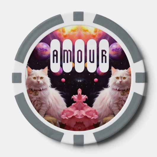 Lucky Poker Chips for Cat Lovers (Voorkant)