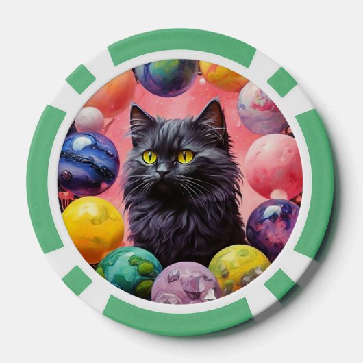 Lucky Poker Chips for Cat Lovers (Achterkant)