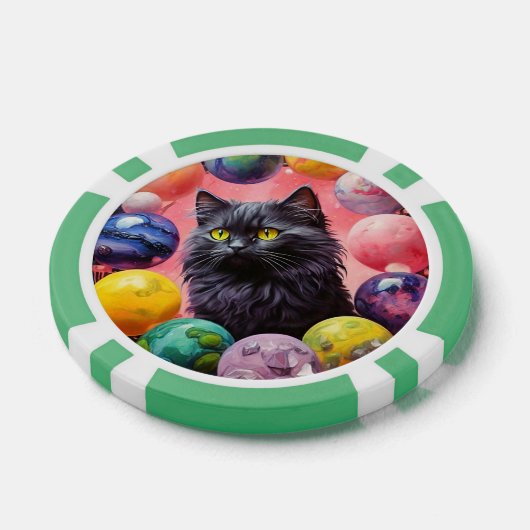 Lucky Poker Chips for Cat Lovers (Enkel)